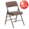 Emma and Oliver 4 Pack Home & Office Portable Party Events Padded Metal Folding Chair